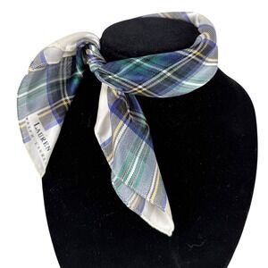 LAUREN RALPH LAUREN 100% Silk Scarf, Plaid Silk Scarf